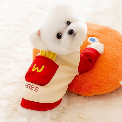 Cute Dog Sweaters Warm Pet Clothes With Leash Loop Design Soft Funny Dog Clothes For Small And Medium Dogs Boys And Girls